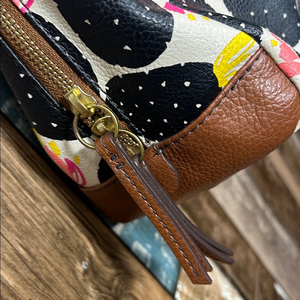 Fossil floral cactus Brown Fabric Interior crossbody bag - Picture 7 of 16